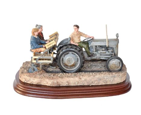 Border Fine Arts 'Main Crop', model No. B1162 by Ray Ayres, limited edition 300/950, on wood base, with box and certificateMo