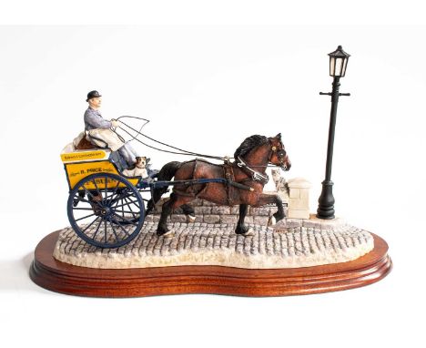 Border Fine Arts 'Delivered Warm' (Horse-drawn Baker's Van), model No. B0040 by Ray Ayres, limited edition 72/1500, on wood b