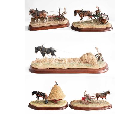 Border Fine Arts The Posthorn, Gold Edition Hay Timing Models: 'Hay Cutting Starts Today', model No. B0405, 'Rowing Up', mode