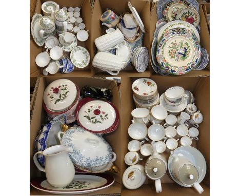 A Spode coffee service, Royal Worcester part teaware, meat platters and other dinnerware (5). 