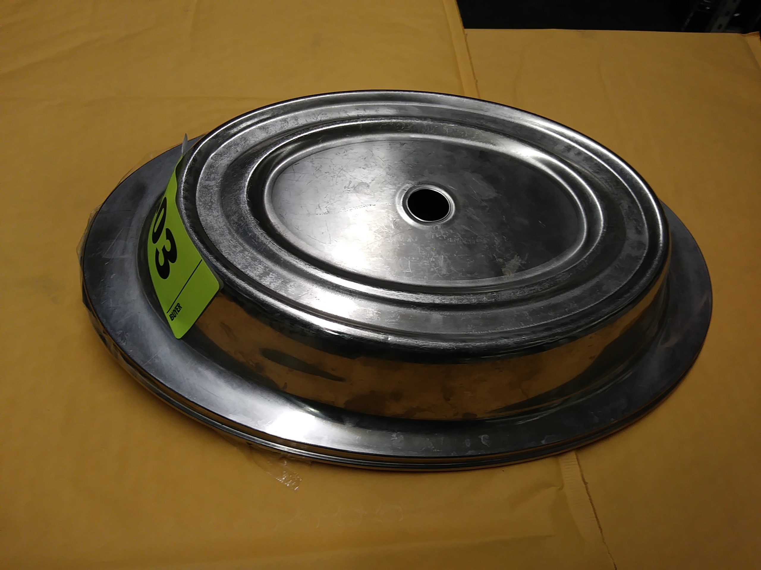 LARGE OVAL METAL PLATE COVERS (includes QTY 82 in this lot) Size 15
