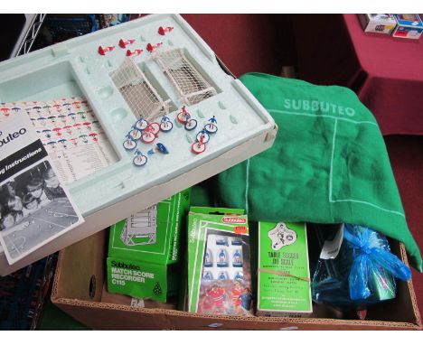 Subbuteo - Table Soccer, club edition (boxed, unchecked), C115 match score recorder, team packs, etc:- One Box.