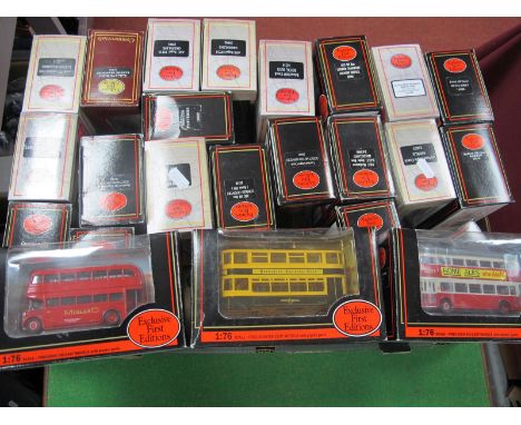 Twenty Five E.F.E 1/76 Scale Boxed Buses/Coaches, various liveries, (good to very good).