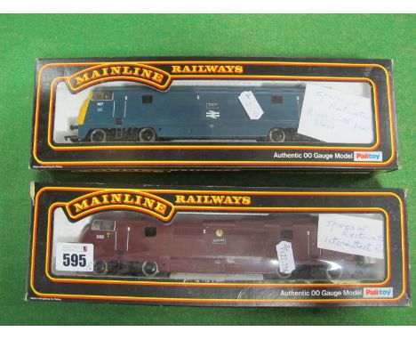 Two Mainline 'OO' Gauge/4mm Bo-BO Boxed Diesel Locomotives, for pares/repair, Class 42 BR blue "Kelly" R/No 827, type "Hermes