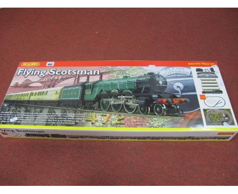 Hornby 'OO' Scale Train Set R1039 "Flying Scotsman", appears to be a complete set in never used condition, carriages still wr