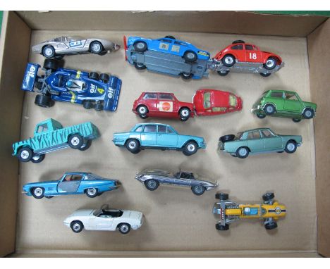 Fourteen Corgi Diecast Vehicles, to include Cooper-Maseratii Formula 1, Triumph 2000, Rover 2000 Tc, Monza GT, Hilman Hunter 