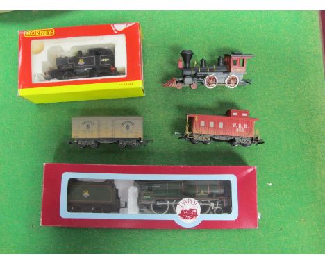 Three 'OO' Gauge/4mm Steal Locomotives, a boxed Dapol 4-6-0 Parallel Scot BR green R/No 46137 (appears unused) - a Hornby Ref
