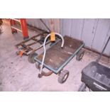 Lot - (2) 20 in. x 38 in. 4-Wheel Flat Deck Wagon Carts
