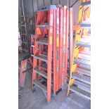 Lot - (4) 6 ft. Fiberglass Step Ladders;
