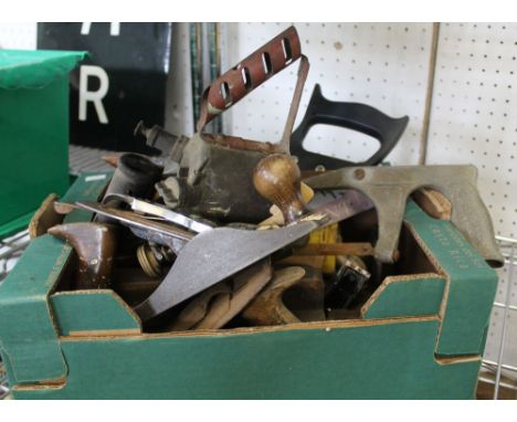 Box of various hand tools