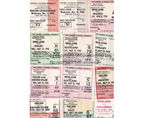 BIG MATCH TICKETS     Twenty one Big Match tickets all played at Wembley, 14 England internationals 1966-1990 , 4 FA Cup Fina