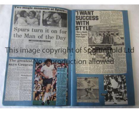 TOTTENHAM HOTSPUR        Scrapbook covering 1974-1978 with many newspaper and magazine cuttings covering Bill Nicholson's dep