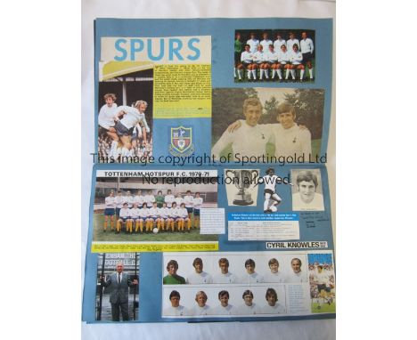 TOTTENHAM HOTSPUR        Scrapbook covering 1970-1974 with many newspaper and magazine cuttings covering League and UEFA Cups
