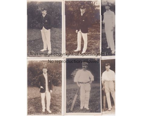 AUSTRALIAN CRICKET      Eight black &amp; white postcards of players who toured England in 1905, A. Cotter, D.R.A. Gehrs, P. 