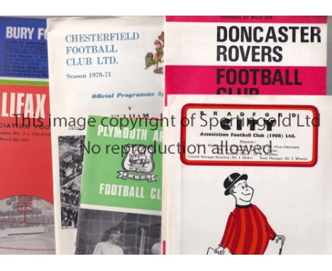 FULHAM 60s     Eighty two Fulham away programmes, 28 x 68/9 including friendly at Southend and Reserves at Arsenal and Totten