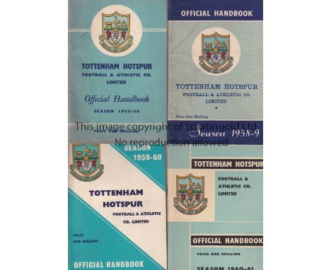 TOTTENHAM    Eight Tottenham Hotspur handbooks 1957/58 to 1963/64 inclusive plus 1964/65 and Players' Handbook to celebrate w