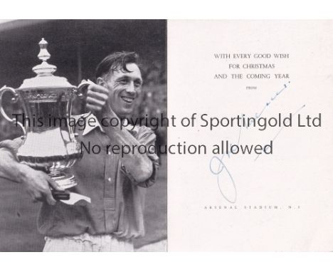 ARSENAL / JOE MERCER AUTOGRAPH      A 1950/1 official Arsenal Football Club Christmas card with the club crest on the front a
