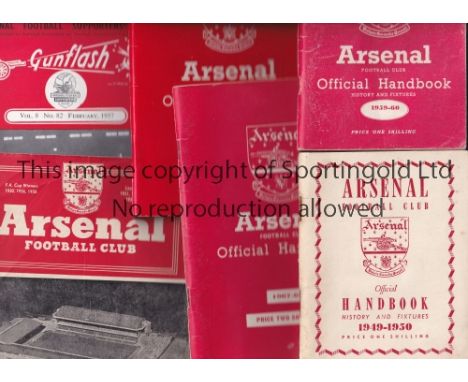 ARSENAL       A small miscellany including 2 programmes for home friendlies v. West Ham and Orient 59/60, both slightly creas
