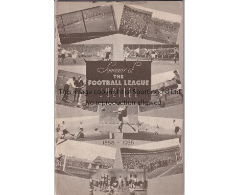 FL JUBILEE 1938   Football League Jubilee booklet/programme exactly the same as the Arsenal v Tottenham issue apart from the 