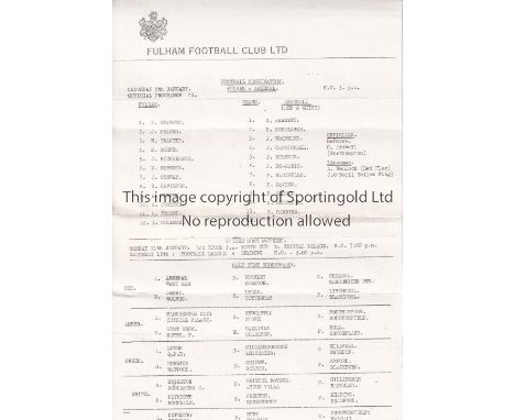 FULHAM   Circa 22 Fulham Reserves home programmes , 50s onwards, includes 56/7 v Bournemouth and v Tottenham, 58/9 v Nottm Fo