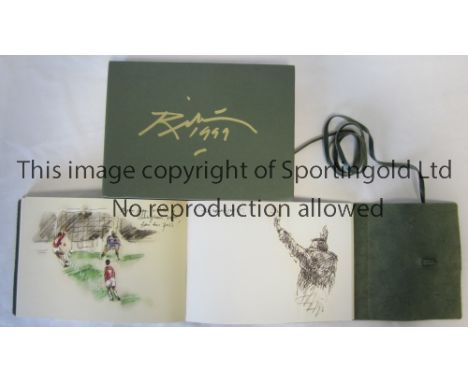 FERUSON - RILEY 1999     Absolutely superb item , Calf bound signed sketch book , signed by renowned artist Harold Riley and 