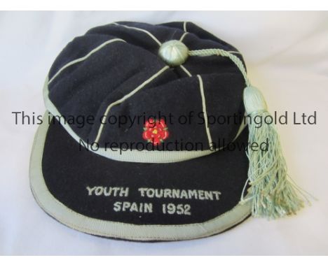 HAYNES - ENGLAND YOUTH   England Youth Cap presented to Johnny Haynes for his appearances for England in the fifth FIFA Under