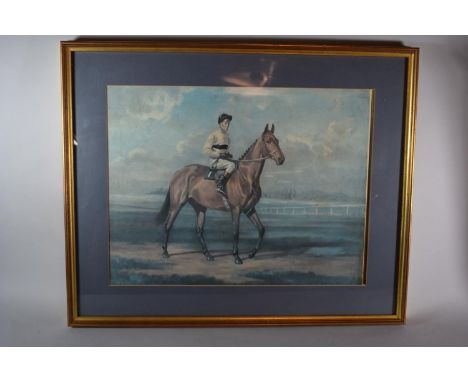 A Framed Madeline Selfe Print, 'Arkle', 56cms Wide 