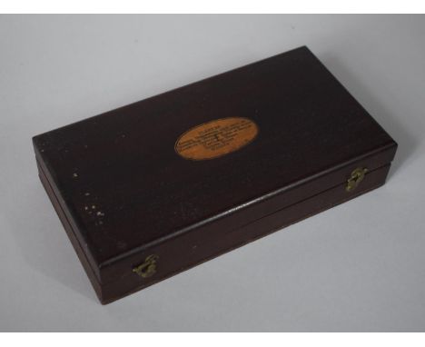 A 19th Century Mahogany Clarkes Export Hydrometer Case made by Dring and Fage (Incomplete) The Box with Plaque Bearing Name a