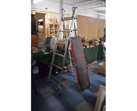 A Prodeck Five Way Combination Ladder with Platform 