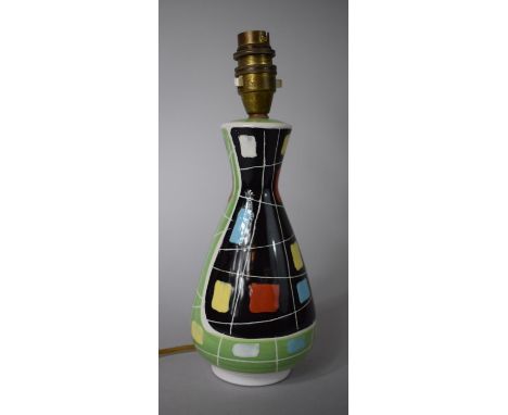 A Vintage Italian Ceramic Lamp Base C.1966, Base 21cms High 