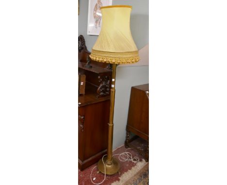 Brass standard lamp 