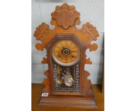 Carved mantel clock 