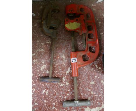 2 large pipe cutters 