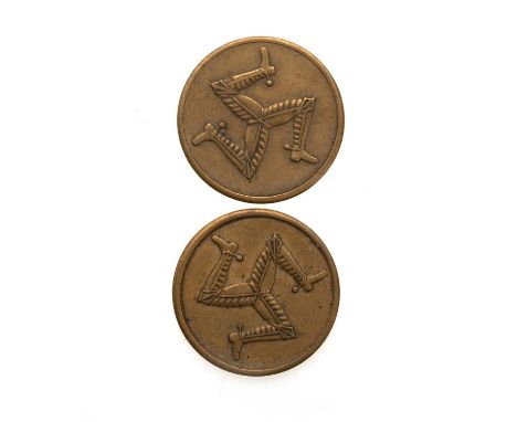 ONCHAN INTERNMENT CAMP, ISLE OF MAN  two 1d tokens, struck by J. R. Grant & Son Ltd.Onchan Camp opened in June 1940 to house 