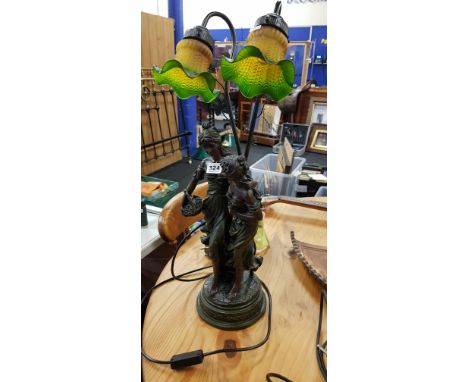 LARGE ORNATE FIGURE LAMP
