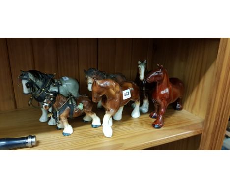 SHELF LOT OF HORSES