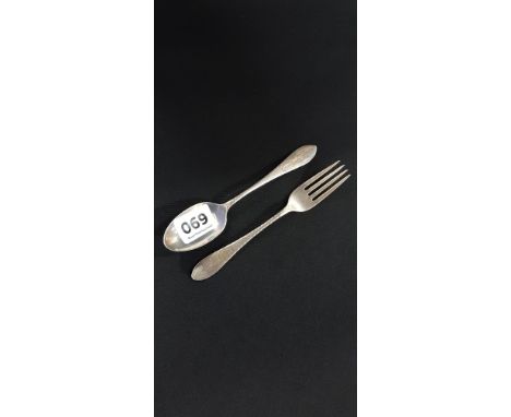 GEORGE VI ENGLISH SILVER FORK AND SPOON SET HALLMARKED SHEFFIELD 1937 BY COOPER BROTHERS ANS SONS LTD