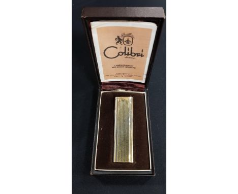 VINTAGE COLIBRI LIGHTER IN ORIGINAL CASE