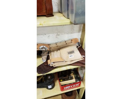 VINTAGE MOTORCYCLE GLOVES AND TOOL BELT