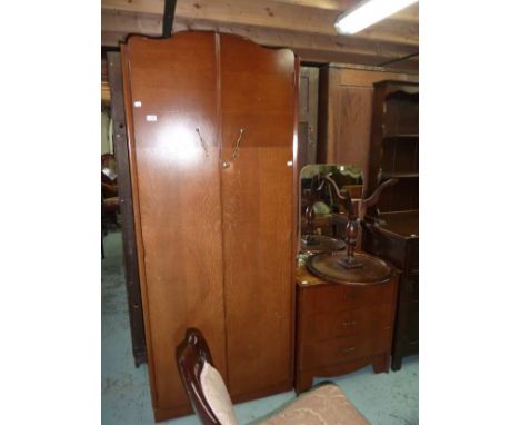 Double door wardrobe and matching dressing chest of 3 drawers
