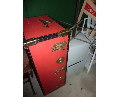 2 drawer metal filing cabinet, trunk and hat and coat stand