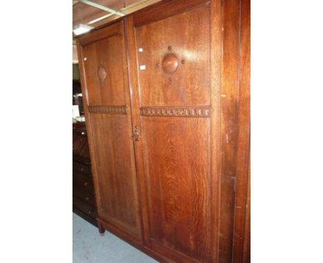 Oak double door wardrobe