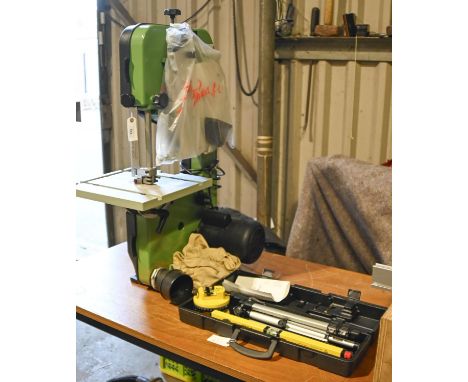 A Rexon Profiline BS10SA bandsaw, 85cm and a Constant Laser Level Kit, cased  