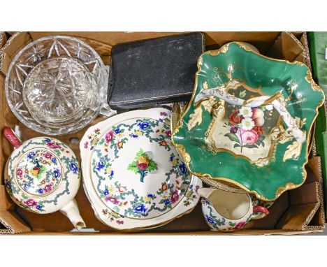 Miscellaneous ceramics, including Spode and Worcester dessert plates, Royal Cauldon part dinner service, etc  