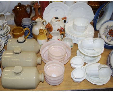 A Royal Crown Derby White Surrey part dinner and tea service comprising sandwich plates, plates, side plates, teacups &amp; s