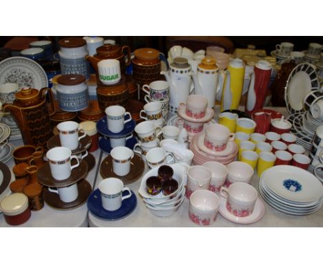 A substantial quantity of mid 20th century and later ceramics including Hornsea Tapestry and Heirloom storage jars, tea &amp;