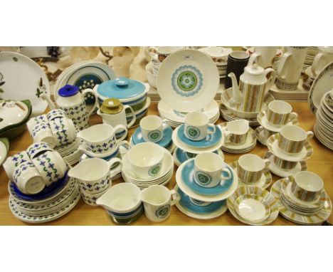 A quantity of mid 20th century and later table ceramics including Midwinter Sienna coffee service: Roselle tea &amp; dessert 
