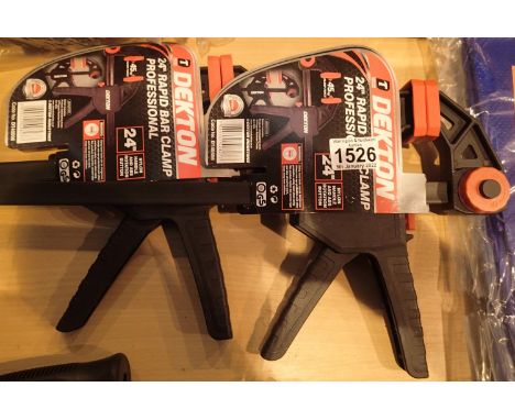 Two new old stock Dekton 24'' rapid bar clamps. P&amp;P Group 1 (£14+VAT for the first lot and £1+VAT for subsequent lots) 