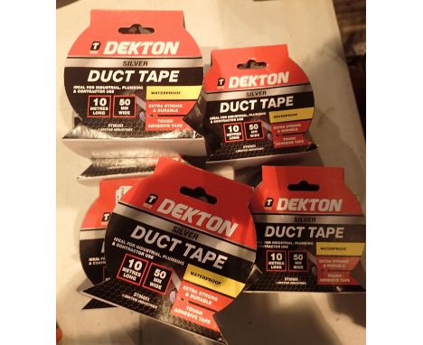 Six rolls of Dekton new old stock duct tape. P&amp;P Group 1 (£14+VAT for the first lot and £1+VAT for subsequent lots) 