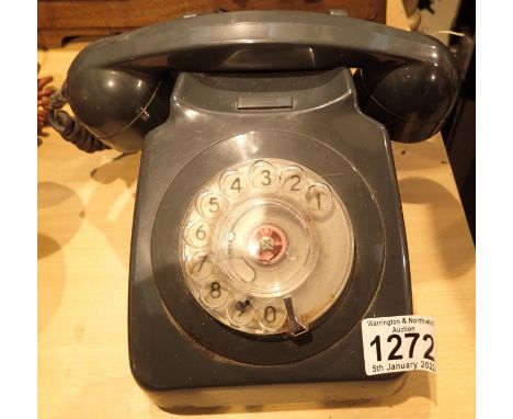 GPO green vintage phone. Not available for in-house P&amp;P, contact Paul O'Hea at Mailboxes on 01925 659133 